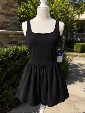 JoyLab Black Active Dress with Built-In Shorts – Size XS
